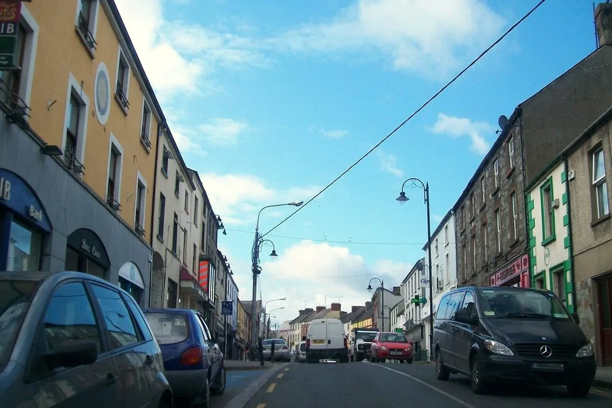 Hall Street, Ballybay, on a sunny day