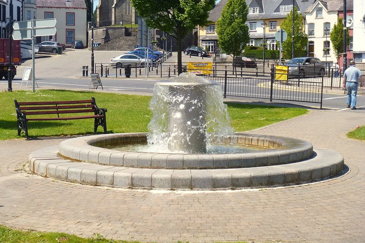 The fountain on the Diamond in Monaghan town